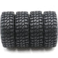 24pcs RC 1.0 Crawler Mud Tire Soft Tyre Height 55mm/2.16inch fit for 1/24 beadlock Wheels Rims