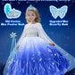 Aolliya Princess Costume For Girls Ice Snow Queen Princess Dress Up For Halloween Cosplay Birthday Party