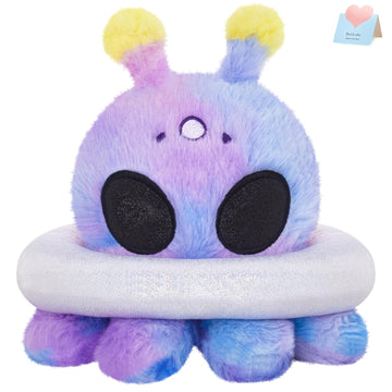 Happyspot Purple Alien Stuffed Animal Plush Toy, Soft Tie Dye Alien Alien Stuffed Toy - Cute Space Creature Plush Toy, Weird Gal