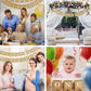 Custom Banner Kit With Holiday Flags, 109 Burlap Flags, Includes 95 White Printed Letters Numbers & Symbols, 14 Holiday Picture