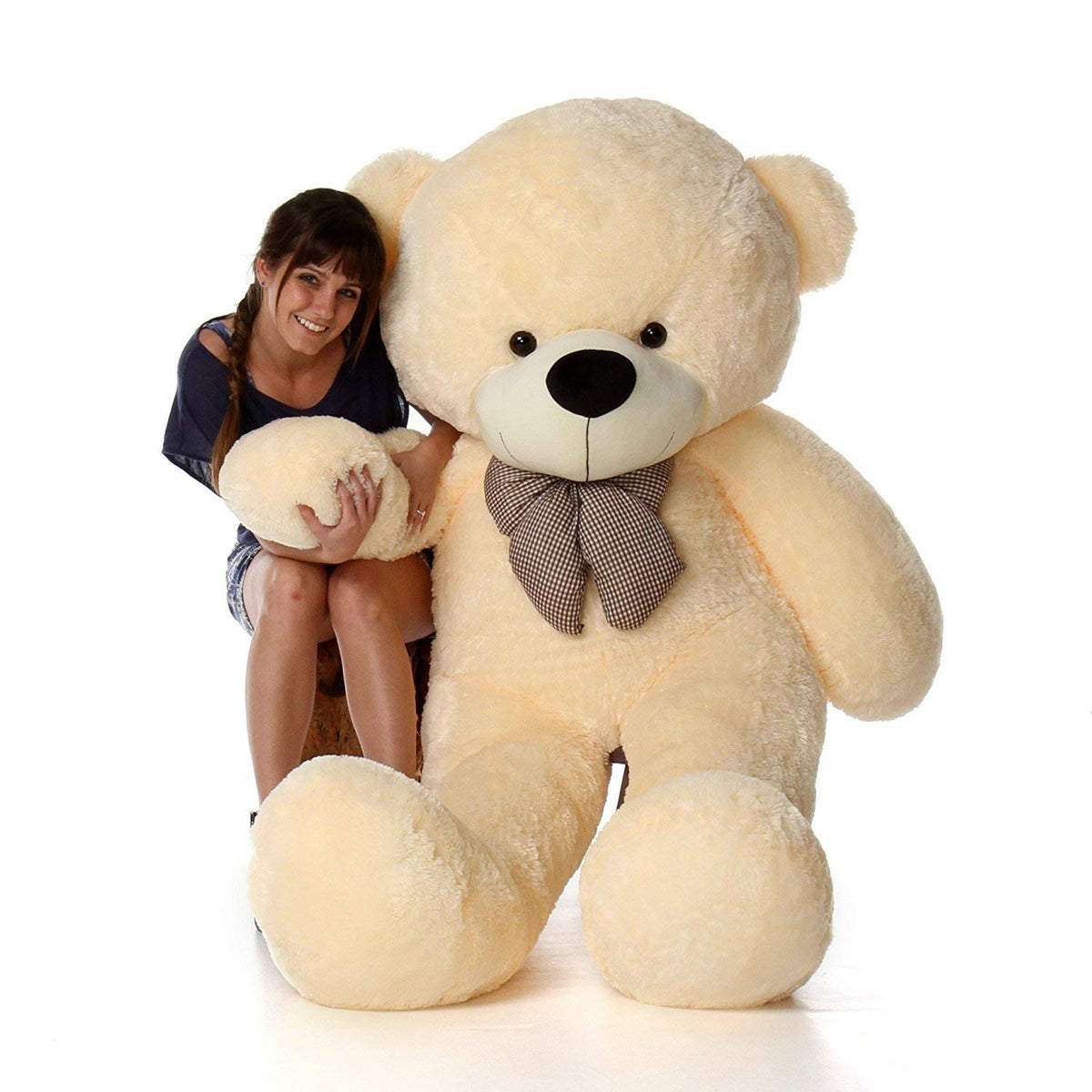 CLICK4DEAL Soft Toys Long Soft Lovable Huggable Cute Giant Life Size Teddy Child Safe Best for Birthday Gift Valentine Gift for 