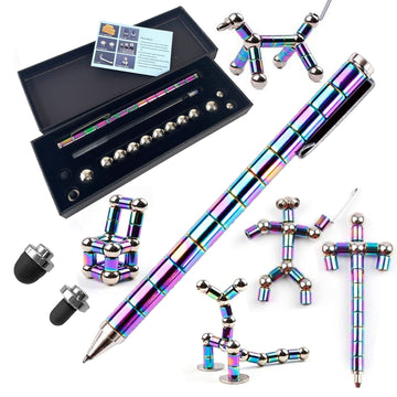 Kidshego Magnetic Metal Toy Pen, Eliminate Pressure Fidget Pen, Multifunction Magnet Ballpoint Pen, Best Gift Novelty Toy For 8-12 Years Old Kids Teenage Boys Girls Friends