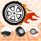 Meooeck Car Wheel Pinata - 12.9" Red Cardboard Race Car Birthday Party Decoration, Baby Shower Supplies