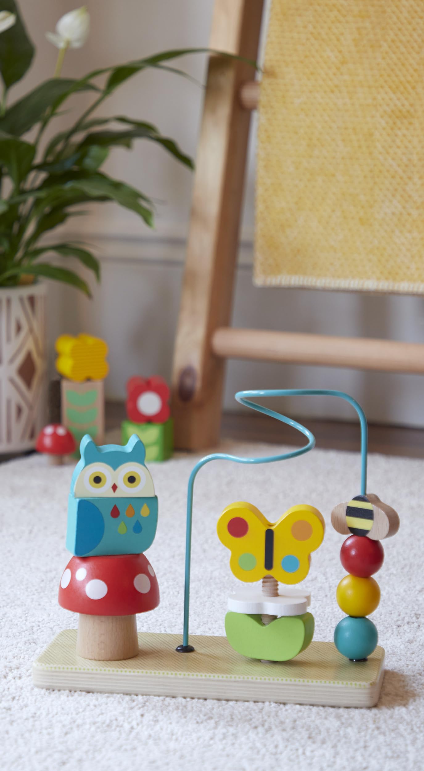 Petit Collage Busy Garden Wooden Activity Trio