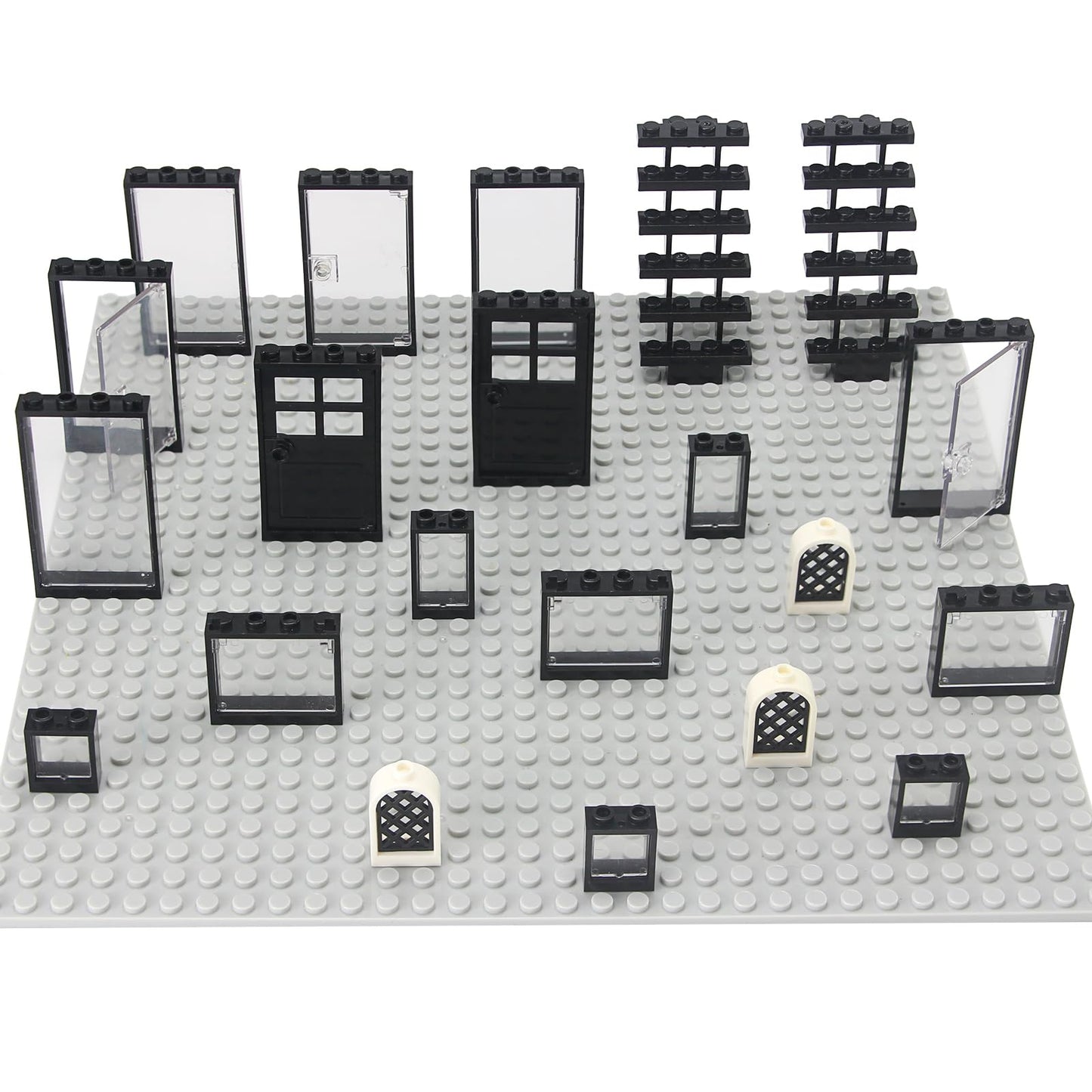 Feleph Windows And Doors Kit Interior Decoration Accessories Moc Building Block Set 118 Pieces And Parts Compatible With Major B