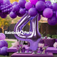 Rainbowq Party 4 Balloon Number 40 Inch For Boy Or Girl Big Purple 0-9 Foil Mylar Large 4 Number Balloon Happy 4Th Birthday Part
