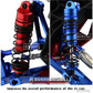 RCM-You RC Upgrade: Drive Shaft CVD Axles & Alloy Big Bore RC Shock Absorber Set for Slash, Rustler, Stampede, Hoss 4x4 VXL, Red