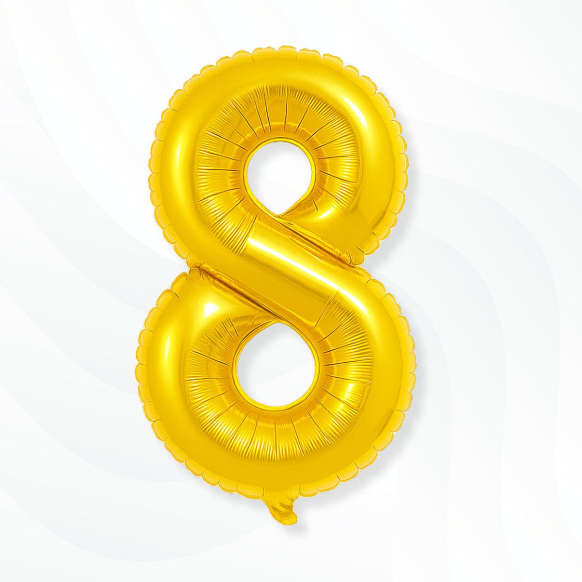 Flyloons 8 number Gold Foil Balloon 16 inch Size For Boys Girls Birthday Decoration Items 8th Year Balloons Set Eight
