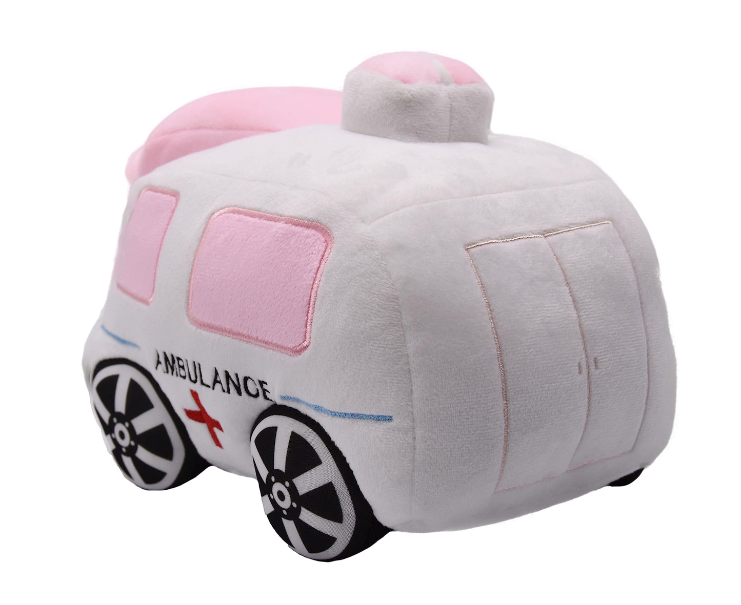 Yonlit Soft Plush Ambulance Stuffed Car Toy Super Cute White Truck Plushie Excellent Gifts For Kids Or Birthday Party 10.6 Inche