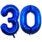 40 Inch Navy Blue 30 Number Balloons Giant Jumbo Huge 30 Foil Mylar Helium Number Digital Balloons Dark Blue Birthday Mylar Digi