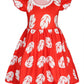 Benylion Lilo Dress For Girls Hawaiian Princess Costume Red Lilo Costume For Girls Leaf Dress For Kid Party Pretend Wear Christm