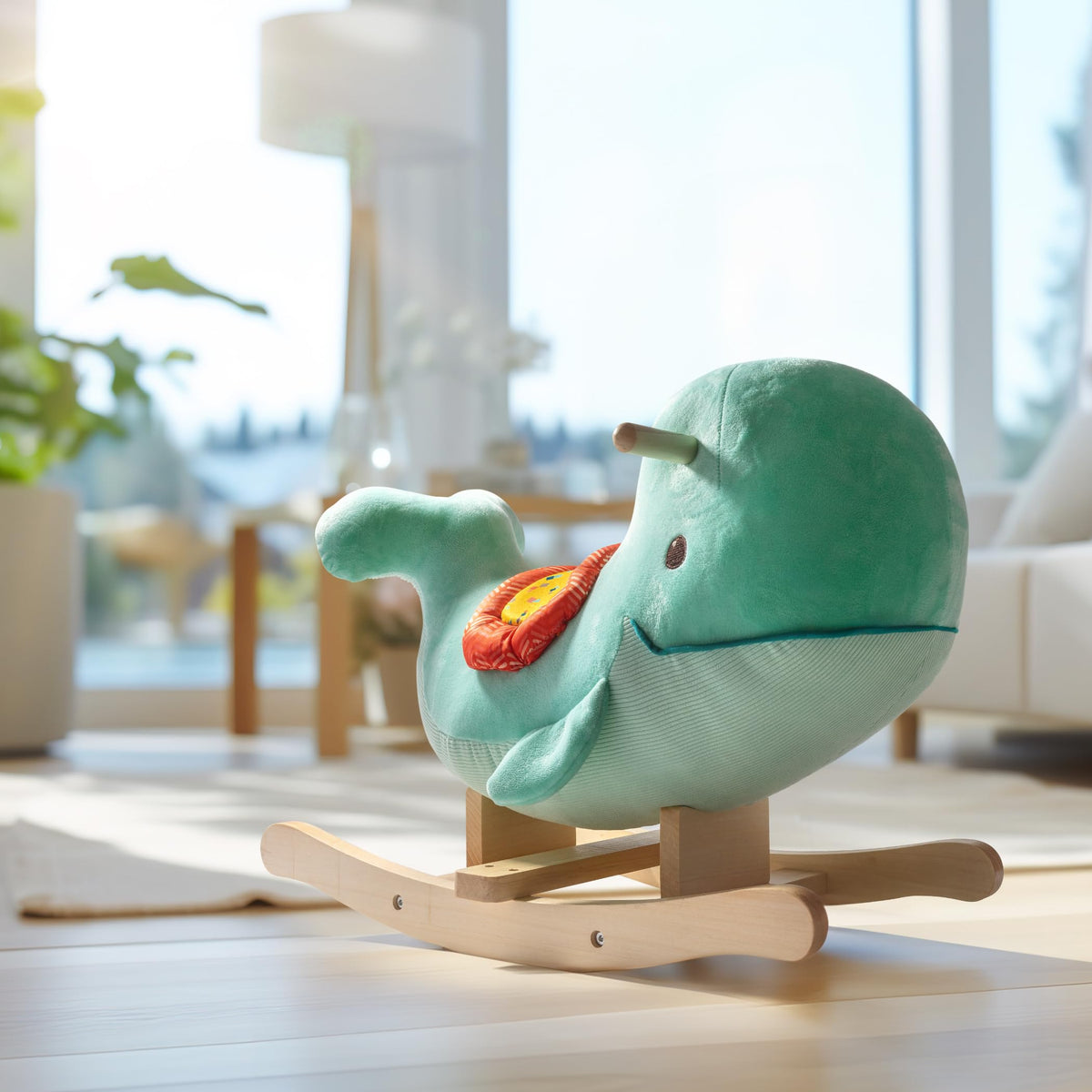 Whale Rocker B. Toys- Whale Rocker - Echo- Whale Rocking Toy – Wooden Ride-On ...