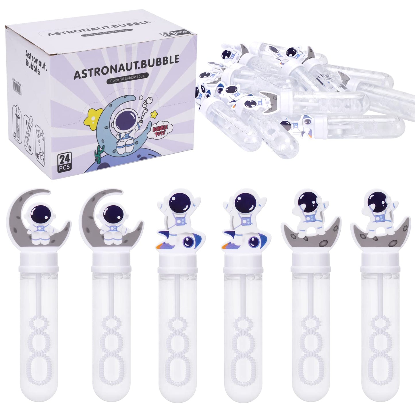 Space Party Favors Astronaut Bubble Wands For Kids Outer Space Themed Galaxy Planet Birthday Party Supplies Goody Bag Fillers St