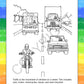 ZOCO - Traffic Safety Awareness - Educational Coloring Books (50 Bulk Pack, Without Crayons) - Road, Bike Safety - Games, Puzzle