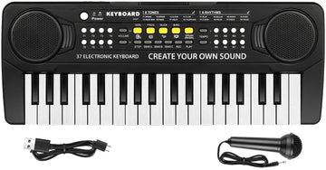 Kids Keyboard Piano - 37 Keys Piano Toys For Kids 3+ Year Old Beginners, Portable Electronic Piano With Microphone Educational Musical Toy For 3 4 5 6 7 8 Year Old Boys Girls Gifts