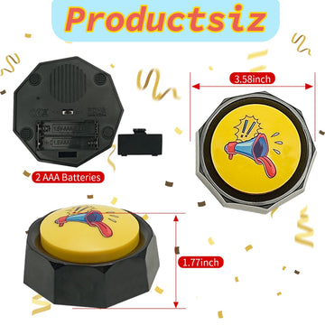 BOSKEY Air Horn Sound Effect Button - Hip-Hop DJ Noise Maker, Small Talking Button for Fun & Parties