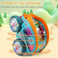 Piegricdiat Speedlite Dynamic Gear-Powered Car With Led Lights, Children'S Transparent Luminous Toy Car, Bump And Go Toy Cars Wi