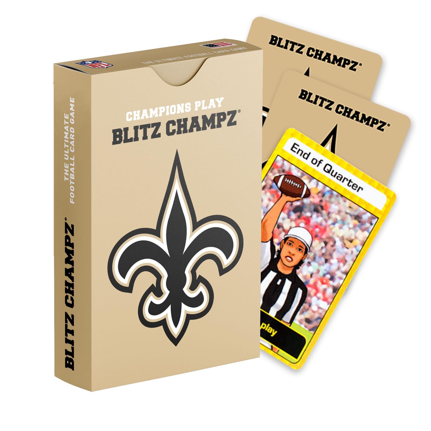 Blitz Champz New Orleans Saints - Official NFL Playing Cards & New Orleans Saints Gifts for Men & Women, Fun Travel Card Games f
