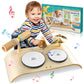 Looikoos Kids Drum Set For Toddlers All In One Montessori Wooden Musical Instruments Set,Preschool Educational Baby Sensory Musical Toys For Kids Ages 1-6