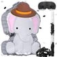 Piñata Bundle With A Blindfold And Bat (16 X 12 X 3 Inches), Cute Animal Piñata For Girls Boys Kids Birthday Party Toys Decoration For Animal Theme Birthday Party Game Supplies Photo Prop(Elephant)