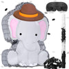 Piñata Bundle With A Blindfold And Bat (16 X 12 X 3 Inches), Cute Animal Piñata For Girls Boys Kids Birthday Party Toys Decoration For Animal Theme Birthday Party Game Supplies Photo Prop(Elephant)