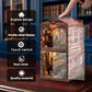 Wondyland Book Nook Kit - Diy Miniature House & Dollhouse Alley Model Kit, Puzzle Bookshelf Library Decor With Led Light, Craft