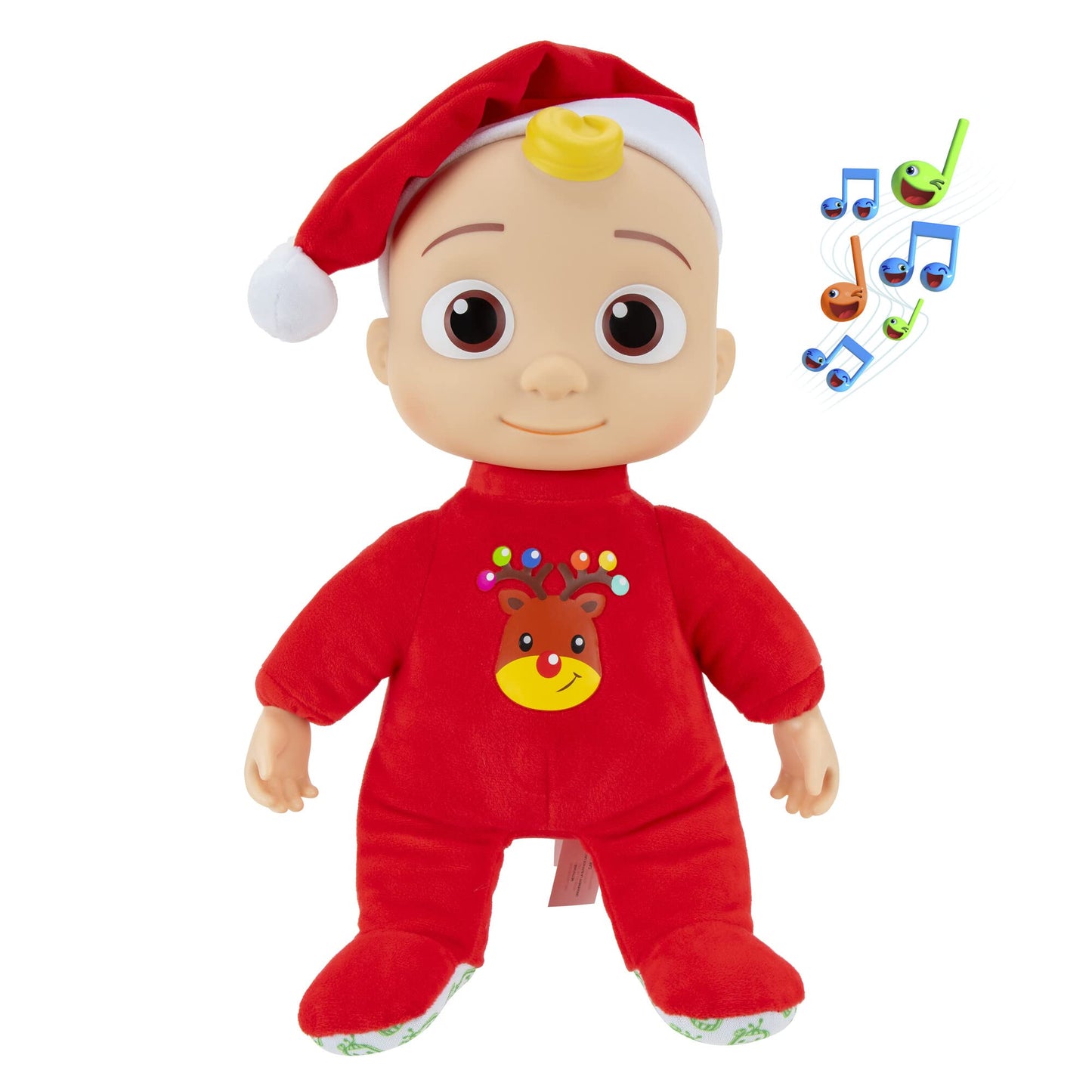 Cocomelon Musical Deck The Halls Jj Doll - Includes Jj Roto Doll With Santa Hat - Festive Doll With Activated Sounds- Toys For Preschoolers