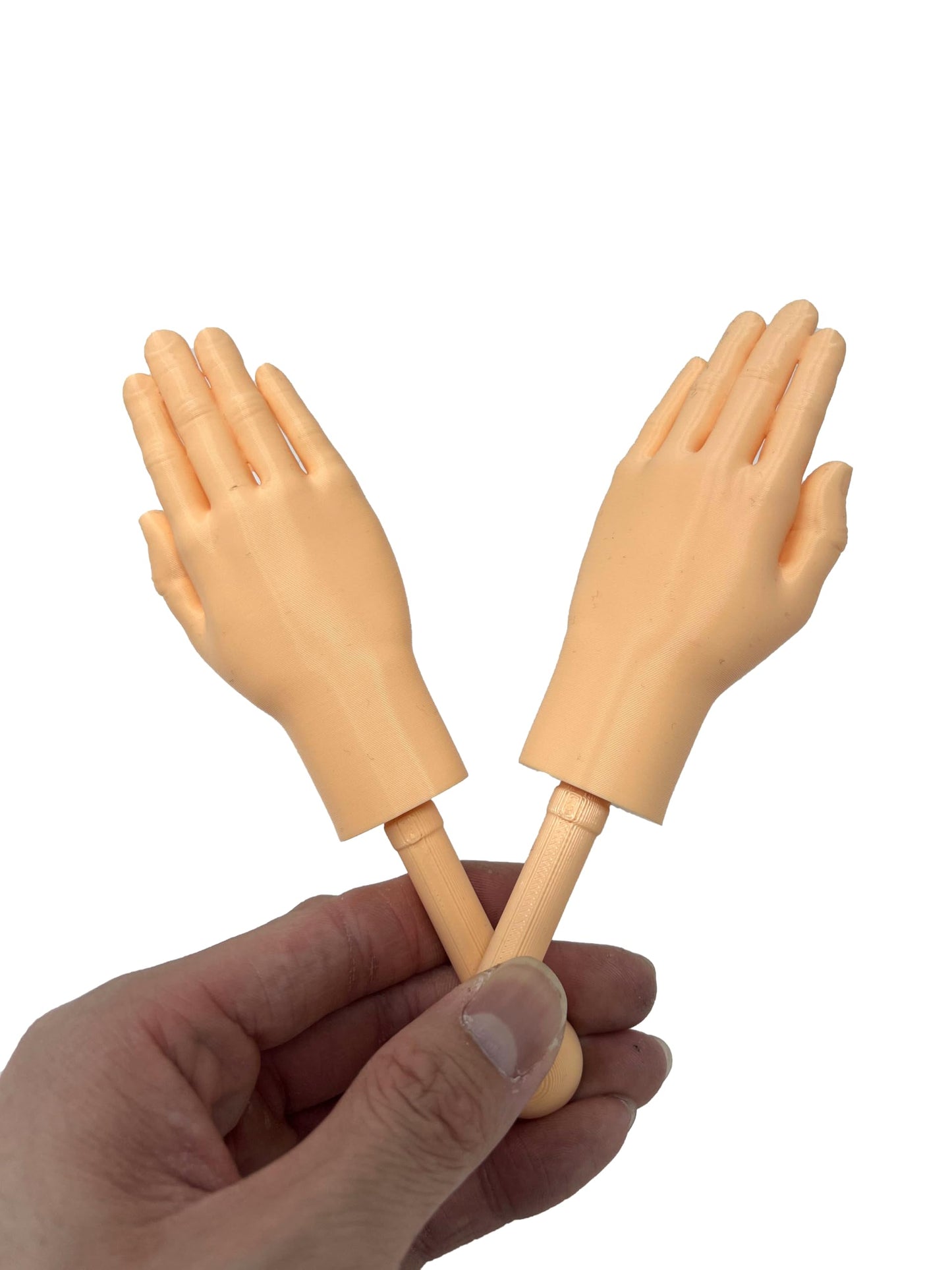 Munnygrubbers - 6 Pair Tiny Hands with Sticks - Mini Little Hand Stick Puppet - Halloween Costume - Strong Hand Prop - Scary Mov