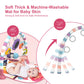 dearlomum Baby Play Mat with Piano & 5 Sensory Toys, Cotton, Pink, Model H-1624, for Newborns 0-12 Months