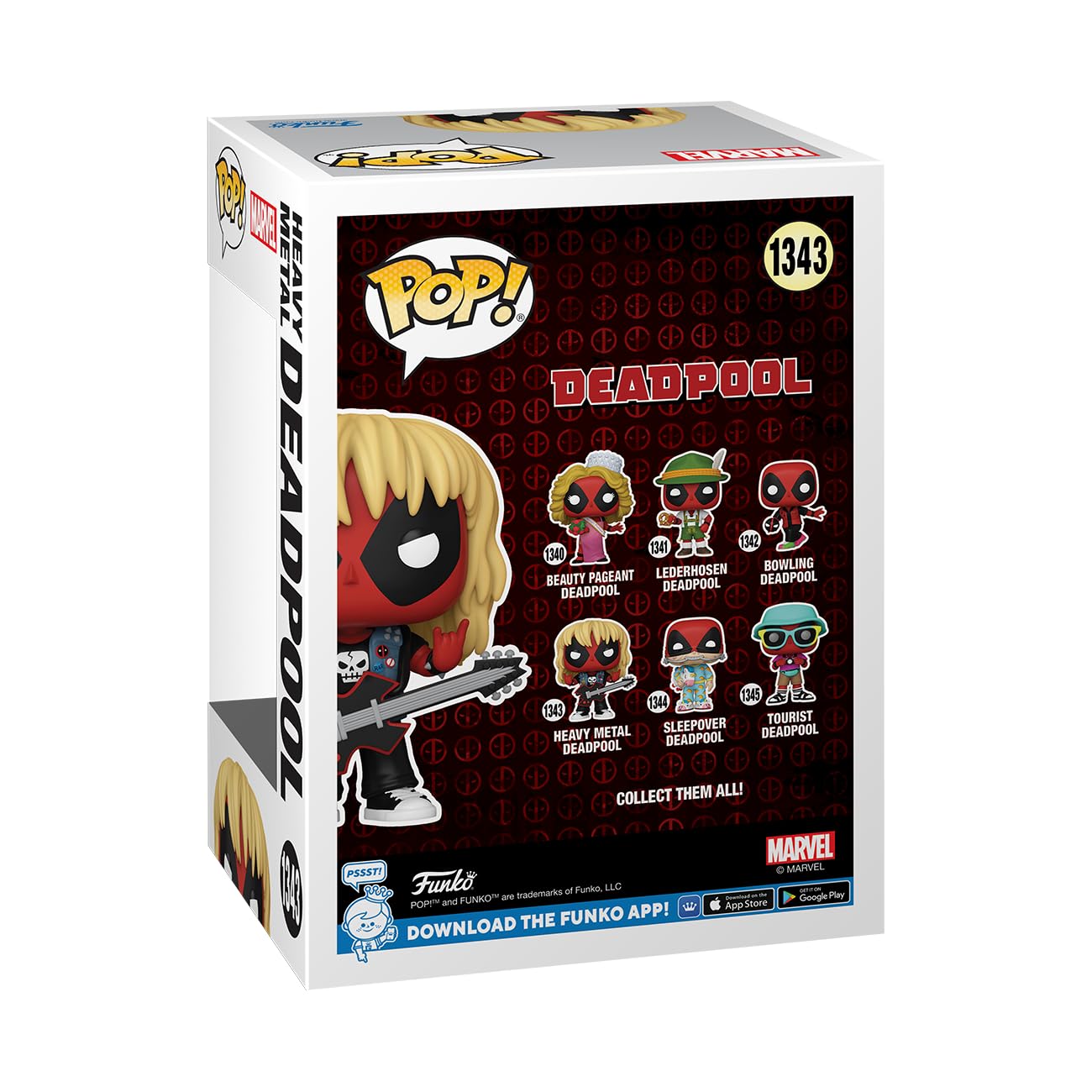 Funko POP! Marvel Deadpool Heavy Metal Band Member Vinyl Figure, Multicolor, Standard Size, Model 76078, Collectible for Kids & Adults