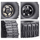 Hobbypark Brass 1.0 Beadlock Wheels & Tires For 1/18 Trx4M Upgrades Parts 1/18 Scx24 1/24 Rc Crawler Replacement, Set Of 4 (Type
