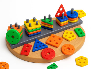 Novo Baby Smart Activity Fun&Learning Blocks Geometrics, Educational & Learning Sorter Toys, Color Choose Stacking Game For Kids