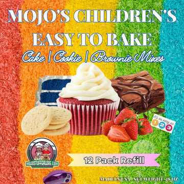 Mojo Stuff Galore Mojo's Children's Easy to Bake Oven Mixes | Play Toy Oven 12 Pack Mega Refill | Cupcakes Cookies Brownie Ultim