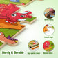 Synarry Wooden Jigsaw Puzzles For Kids Age 3-5 Year Old, 4 Pack 24-40 Pieces Preschool Educational Learning Toys Gift Set For Ch
