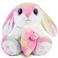Nleio Easter Stuffed Bunny With Egg(Reversible), 8.5'' Plush Rabbit With Floppy Ears, Huggable & Washable Easter Stuffed Animals