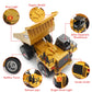 fisca Remote Control Dump Truck 2.4Ghz RC Truck 9 Channel 4WD Mine Construction Vehicle Toy with LED Light and Metal Cab for Kid