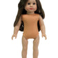 American Fashion World 18-Inch 'Isabella' Vinyl Posable Girl Doll with Long Brunette Hair | Undressed Doll | enhanced Quality & Design