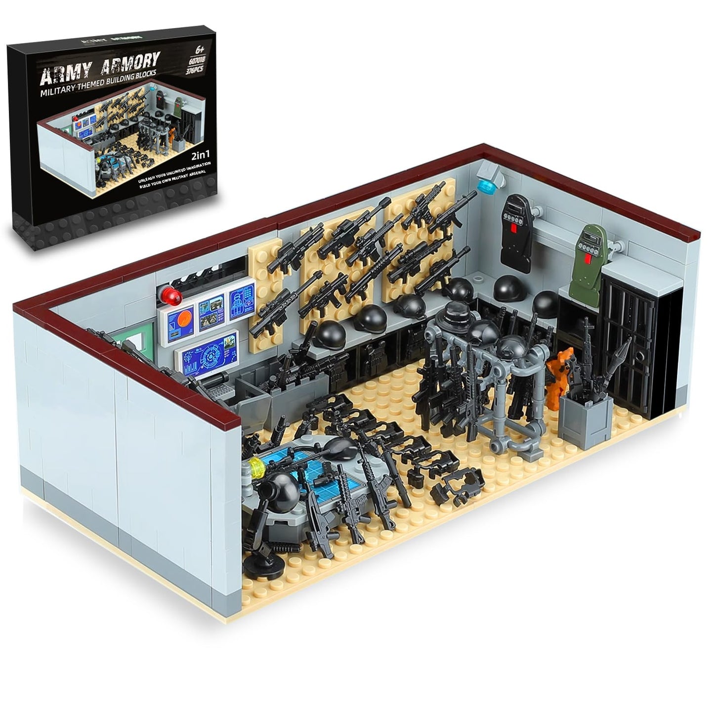 Swat Team Military Base Building Blocks Set with Army  Pack Compatible with Lego WW2 War protective coveringy Building Toy Ideal for Kids 6+ and mature-themeds