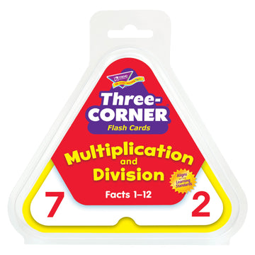 Trend Enterprises: Three-Corner Multiplication And Division Flash Cards, Interactive Self-Checking Cards, Exciting Way For Everyone To Learn, 48 Two-Sided Cards Included, Ages 8 And Up