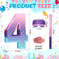 Shappy 16 Inch Mermaid Piñata Purple Number Birthday Piñata Birthday Party With Stick Blindfold Confetti For Birthday Anniversary Celebration Decoration Supplies(Number 4)