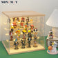 Nonemey Clear Acrylic Display Case With Light ,3/4/5/6 Tier Multiple Color Lights Via Remote Control Dustproof Display Box For C