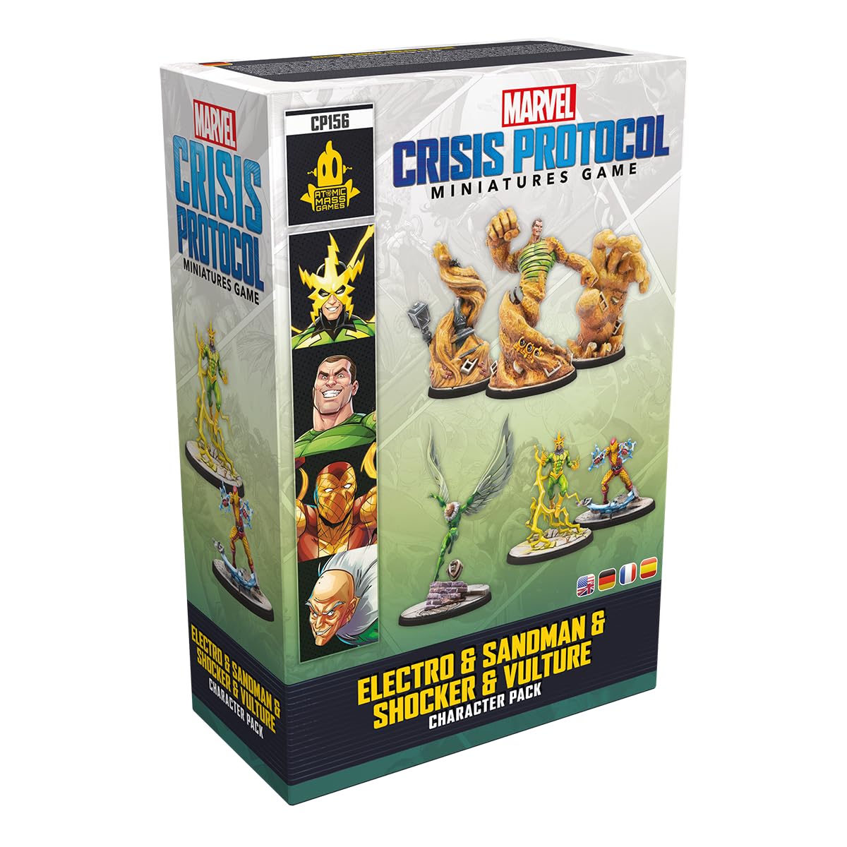 Marvel: Crisis Protocol Electro & Sandman & Shocker & Vulture CHARACTER PACK - Sinister Villains Unleashed! Tabletop Superhero Game  Ages 14+  2 Players  90 Min Playtime  Made by Atomic Mass Games