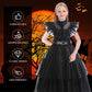 Cvnhmg Wednesday Costume Dress Kids Girls Black Cosplay Halloween Party Dress Up Gothic Costume With Accessories