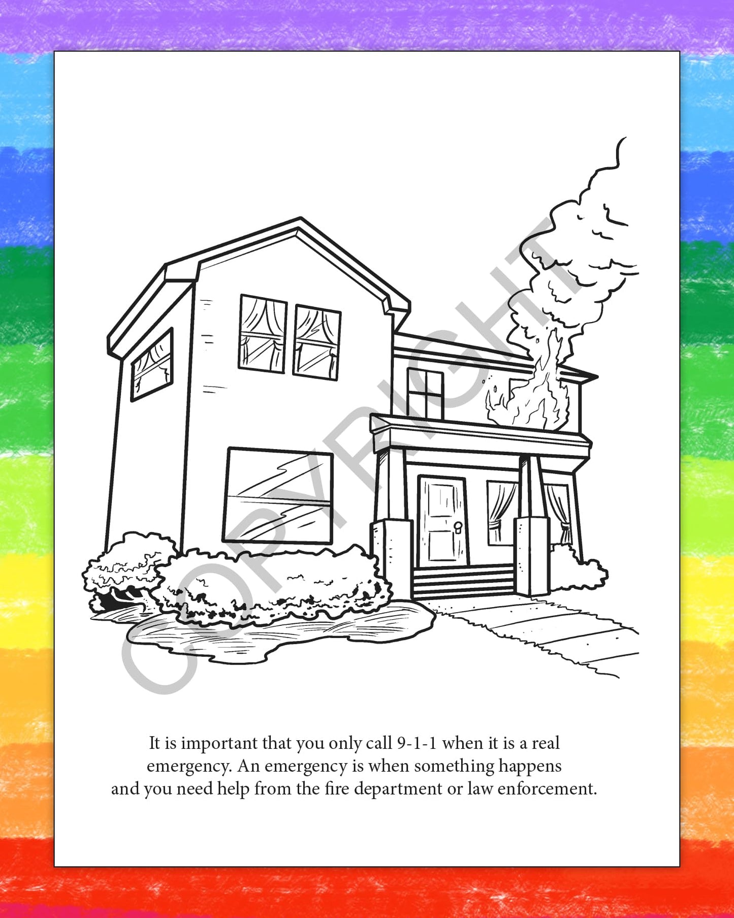 ZOCO - Learn About 911 - Coloring & Activity Books (25 Bulk Pack, with Crayons) - EMT, EMS Dispatcher, Police, Sheriff, Fire Dep
