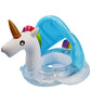 Unicorn Baby Swimming Pool Float With Canopy, Glitters, Seat & Safety Handle, 2024 Summer Baby Floats For Pool, Inflatable Baby Floaties For 8-36 Months Toddler Boy Girl Summer Outdoor Party Favor