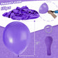 Lovestown 110Pcs Purple Latex Balloons 12 Inch Dark Purple Helium Round Balloons With Ribbon For Engagement Birthday Baby Shower Wedding Graduation Halloween Birthday Party Backdrop Decorations
