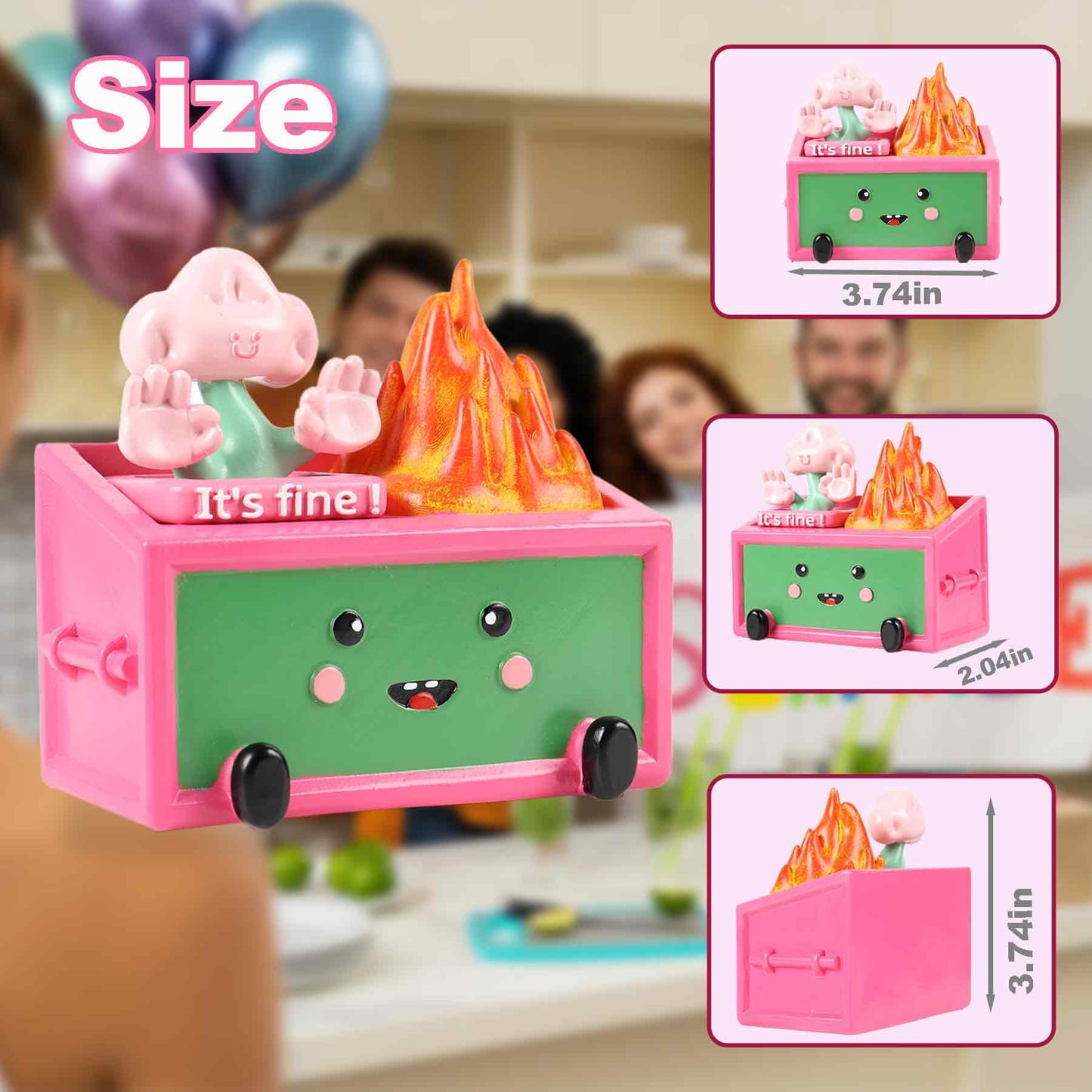 MAYIPLAY Dumpster Fire Desk Accessories Pencil Holder Inspiratonal Gifts for Coworkers Birthday Gifts for Mom Friends Teen Girls