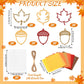 24 Sets Fall Maple Acorn Crafts Kit DIY Tissue Paper Suncatcher Kit Stained Glass Effect Decoration for Autumn Thanksgiving Scho