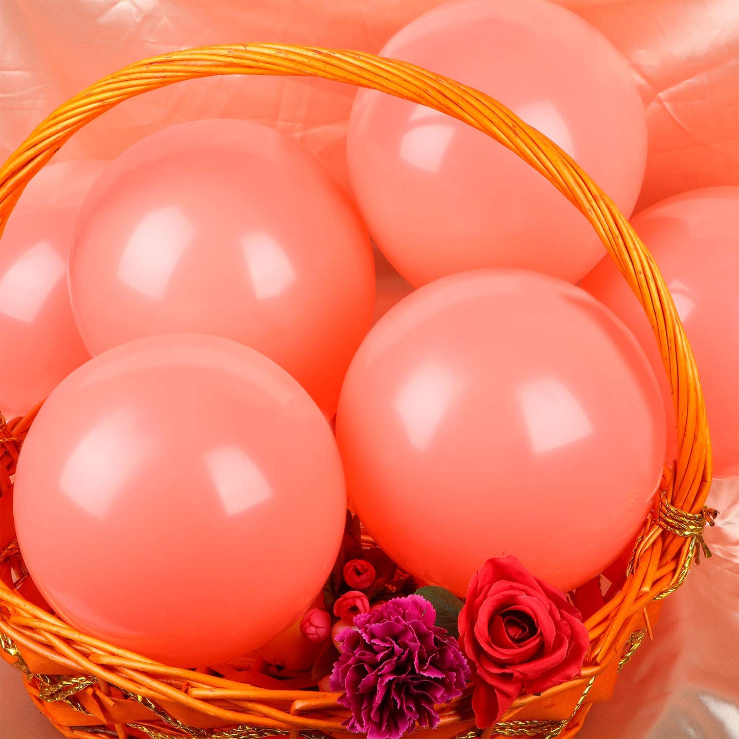 Hestya 100 Pieces 10 Inch Coral Balloons Latex Party Balloons Arch Garland Kit for Weddings, Bridal Shower, Graduation, Annivers