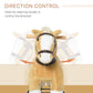 Qaba Ride-On Walking Rolling Kids Horse With Easy Rolling Wheels, Soft Huggable Body, & A Large Size For Kids 3-8 Years